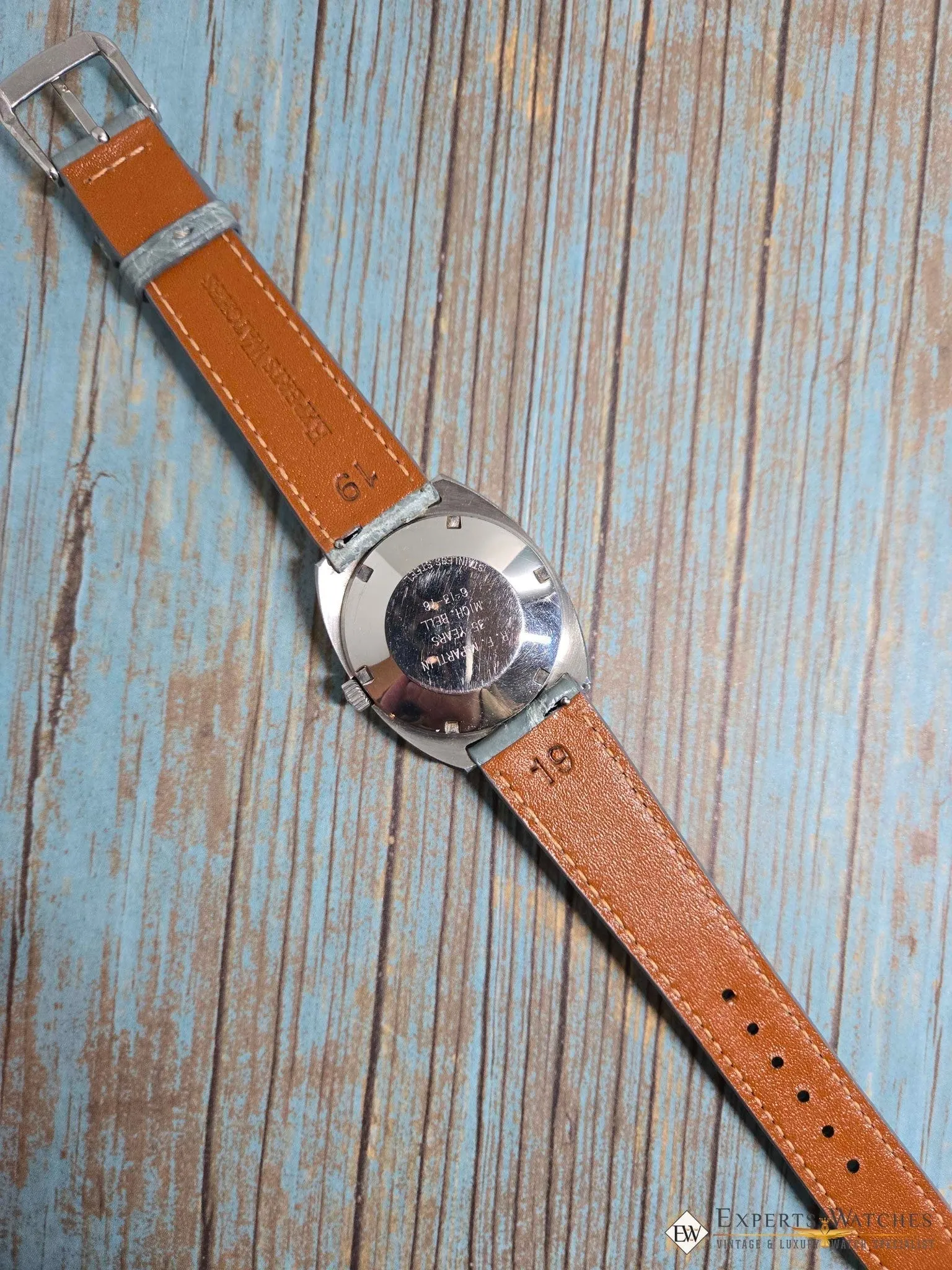 1970's Vintage Girard Perregaux Gyromatic GP Teal Dial Day Date Automatic Watch