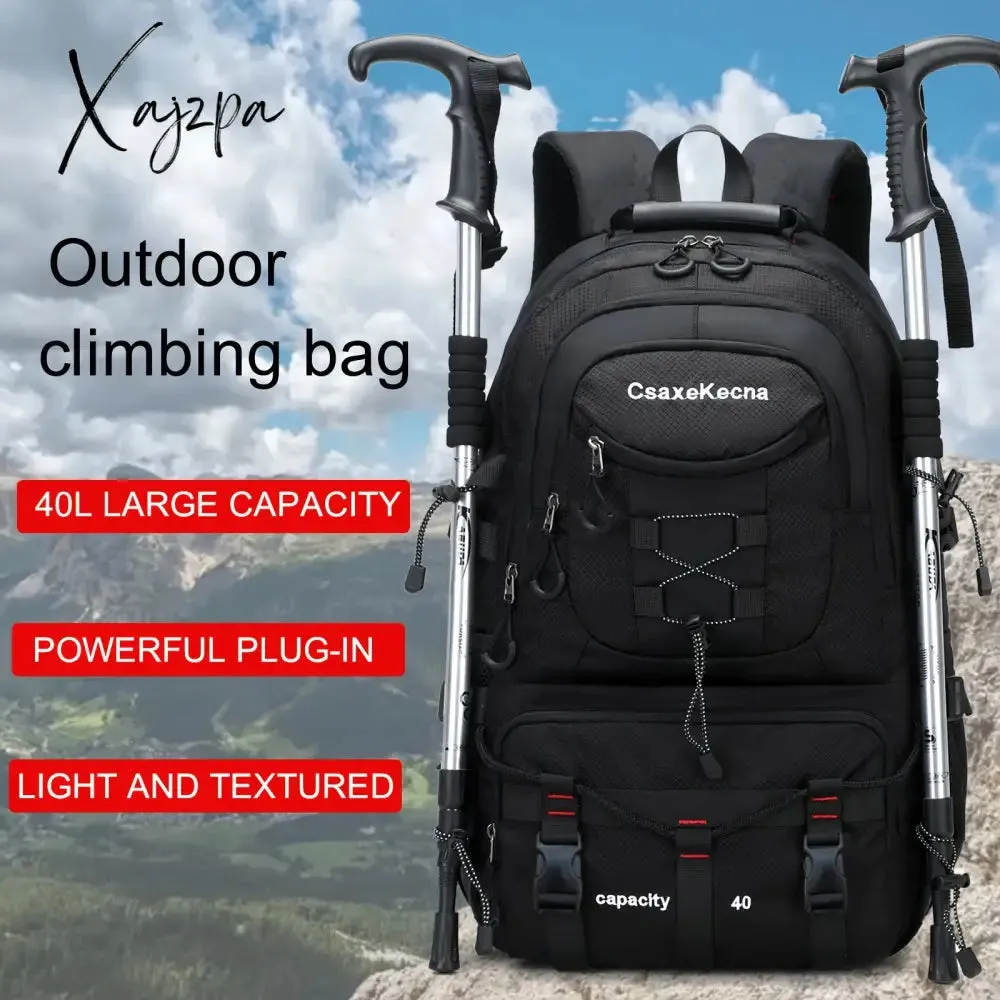 1pc Waterproof Explorer Backpack - Durable Mountaineering Hiking Companion with 17 Inch Laptop Sleeve, Multiple Compartments, and Ergonomic Design for Outdoor Sports Camping Enthusiasts