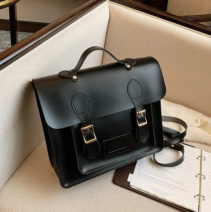 2-in-1 Large Classic Retro Leather Bag