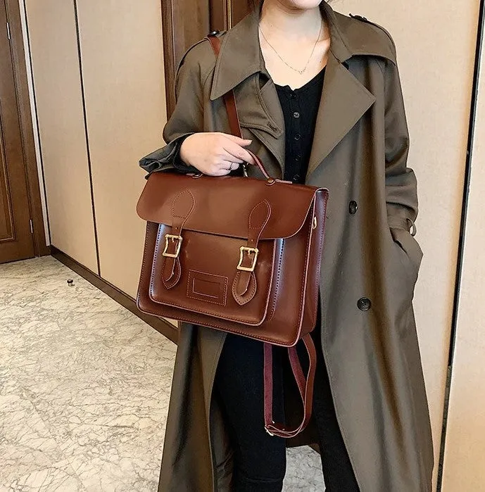 2-in-1 Large Classic Retro Leather Bag