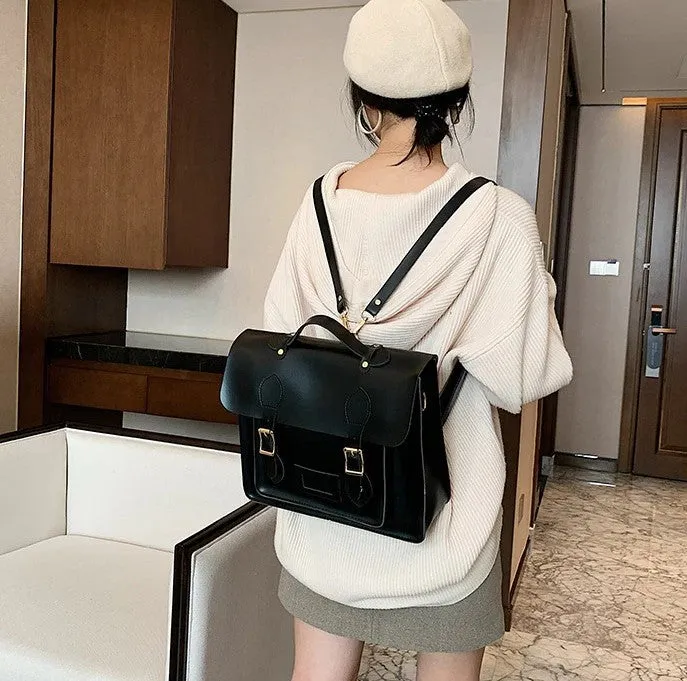 2-in-1 Large Classic Retro Leather Bag