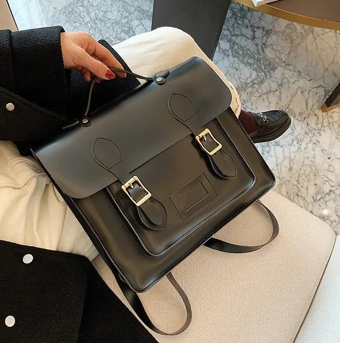 2-in-1 Large Classic Retro Leather Bag