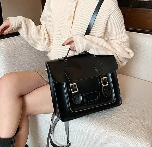 2-in-1 Large Classic Retro Leather Bag