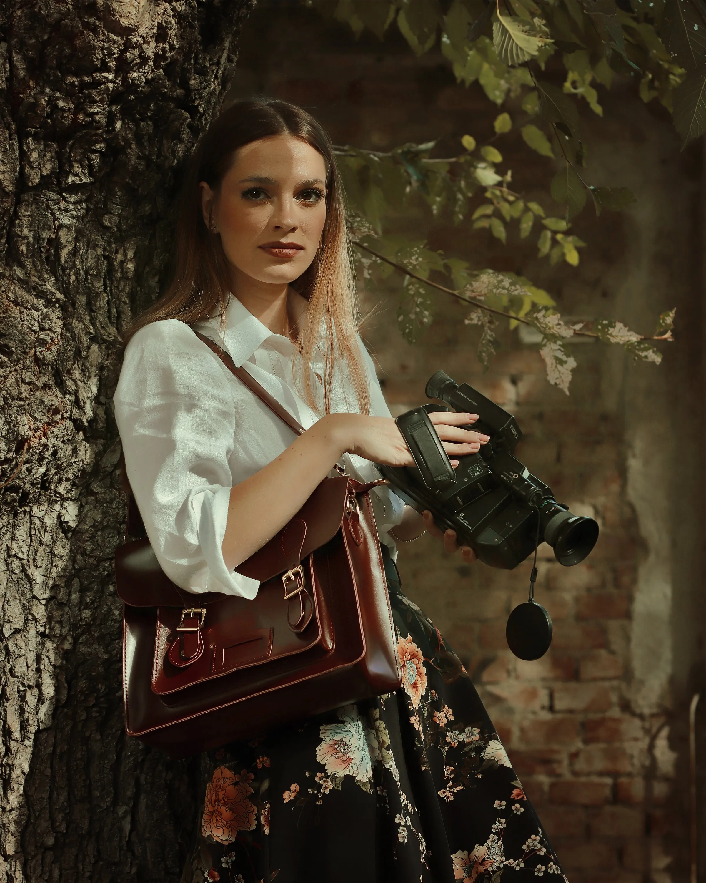 2-in-1 Large Classic Retro Leather Bag