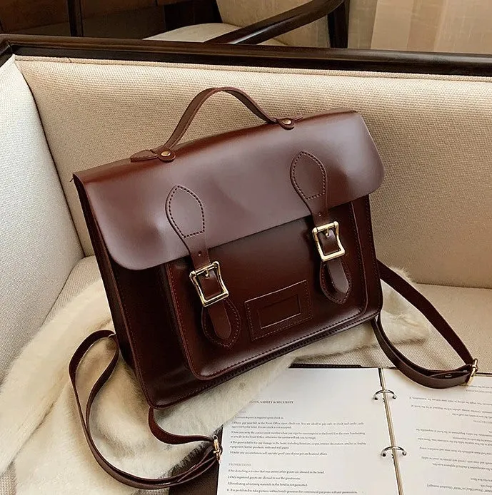 2-in-1 Large Classic Retro Leather Bag