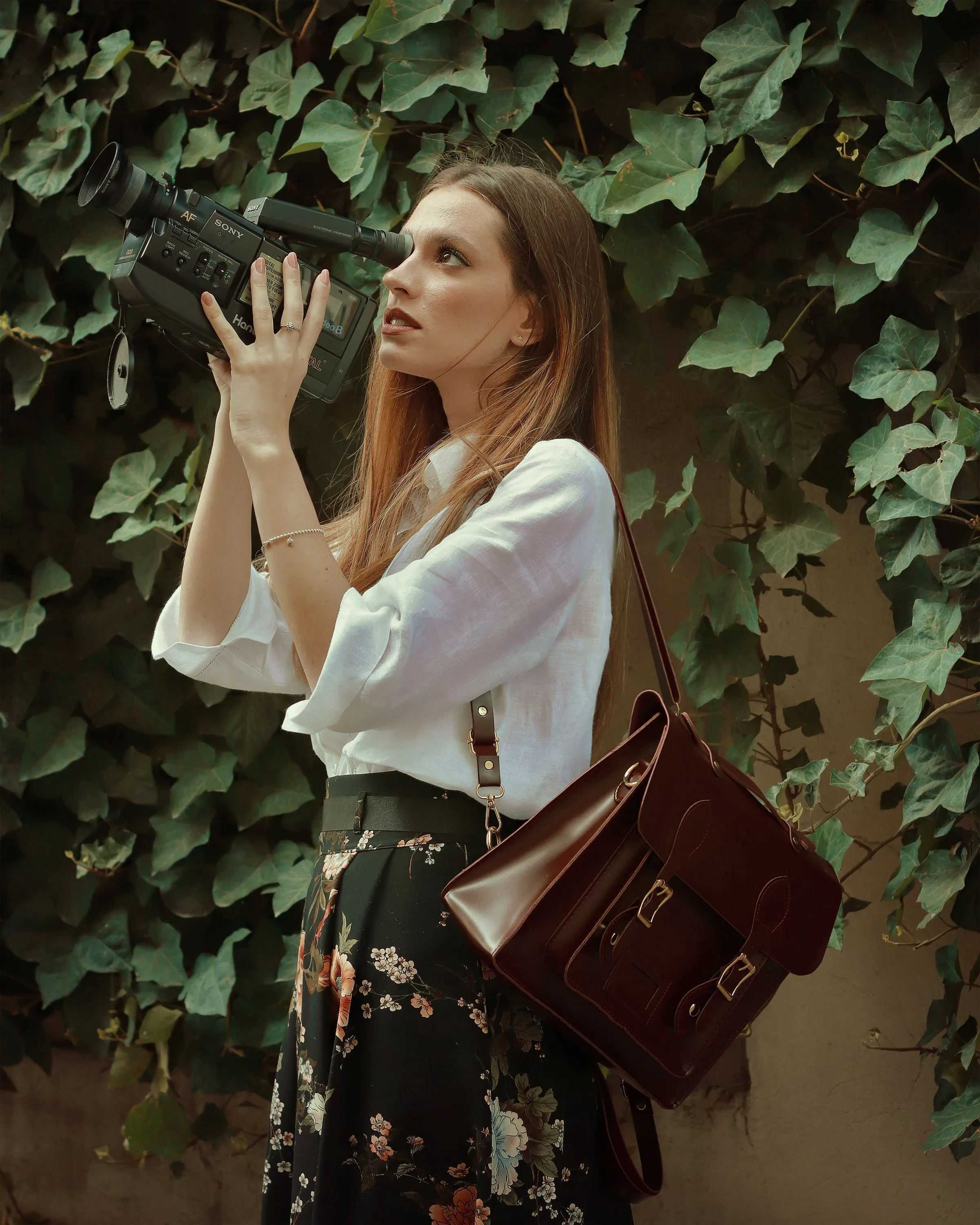 2-in-1 Large Classic Retro Leather Bag