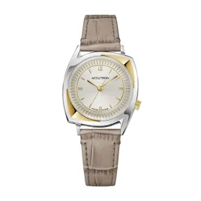 203 Football Gold Relief Watch - Light Grey