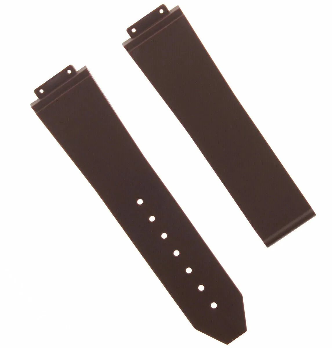 21MM RUBBER SILICONE WATCH BAND STRAP DEPLOYMENT CLASP FOR H 38MM HUBLOT BROWN