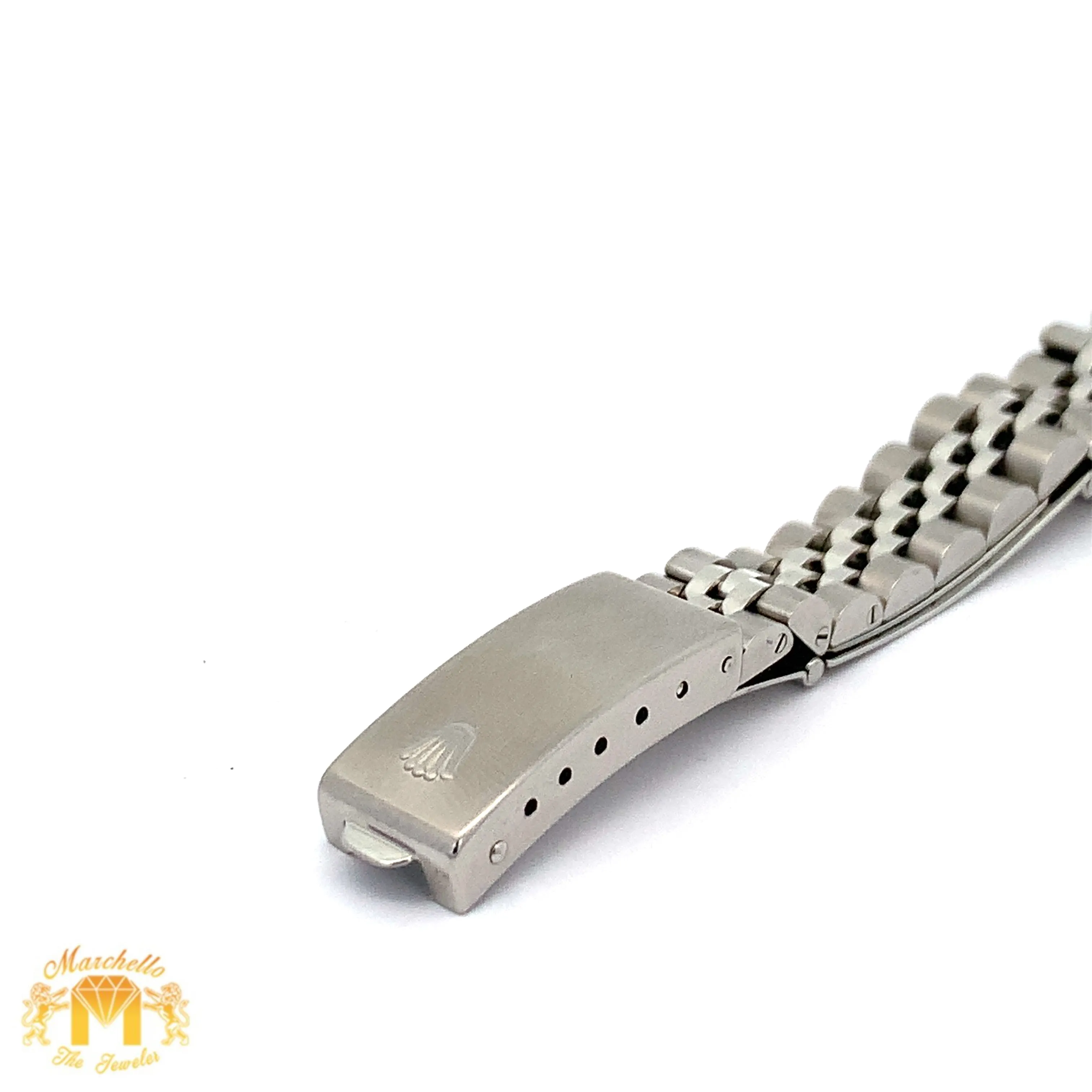 26mm Ladies` Rolex Watch with Stainless Steel Jubilee Bracelet (silver dial, fluted bezel)