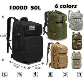45L Nylon Waterproof Trekking Fishing Hunting Bag Backpack Outdoor Rucksacks Sports Camping Hiking