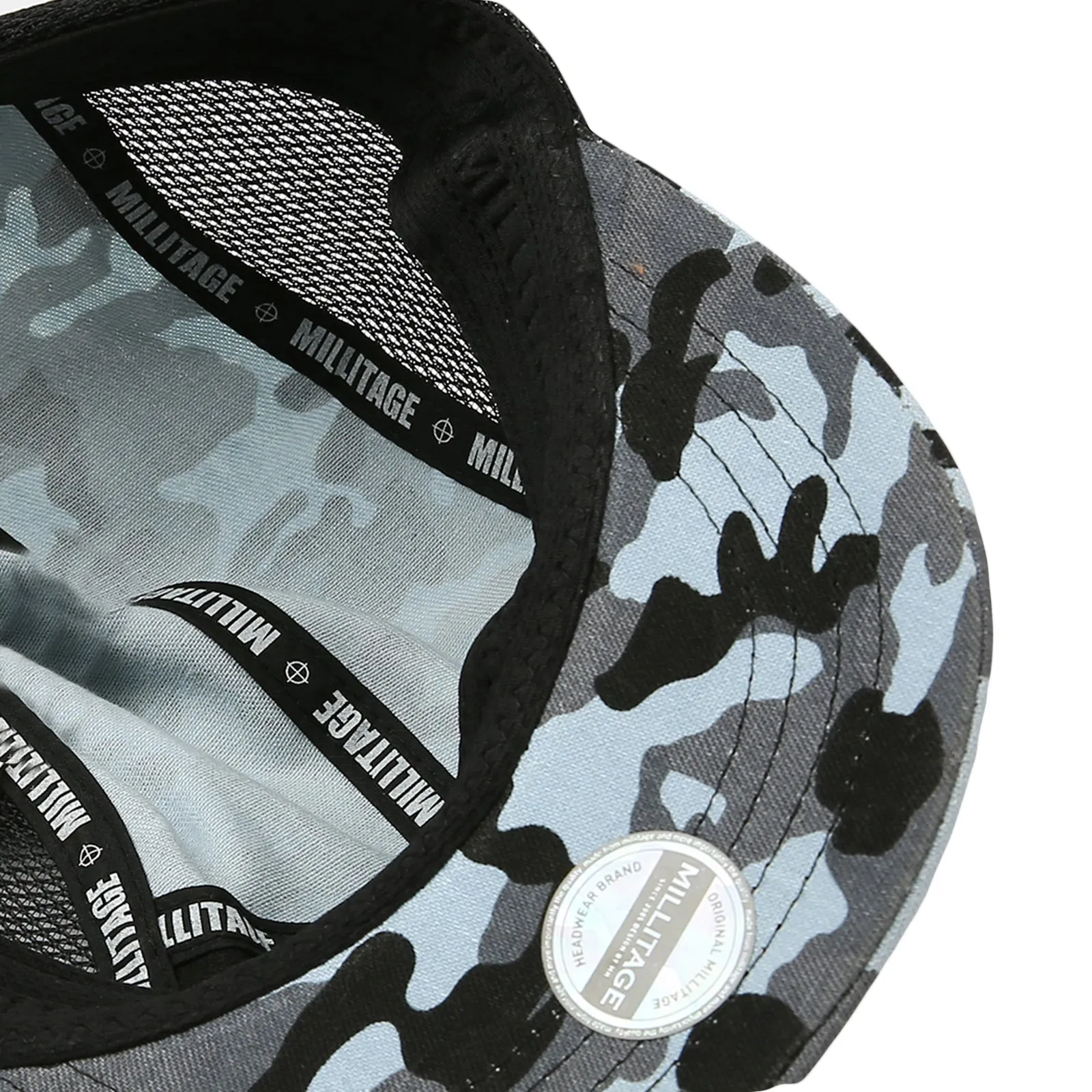 5 Panel Camper Hat Jockey Flat Bill Cap Meshed Camouflage TG21194