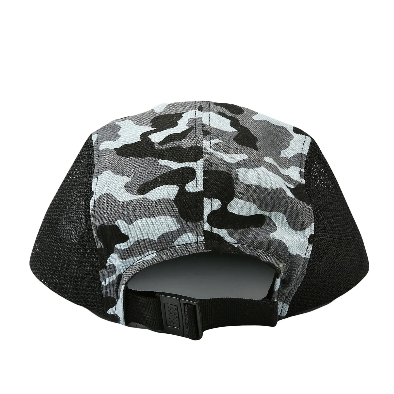 5 Panel Camper Hat Jockey Flat Bill Cap Meshed Camouflage TG21194