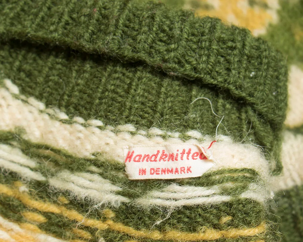 $50 & UNDER SALE || 1960s Danish Knit Wool Cardigan | medium