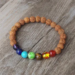 7 Chakra Natural Stone Energy Bracelet Charm Fashion Yoga Jewelry Elastic Rope Beaded