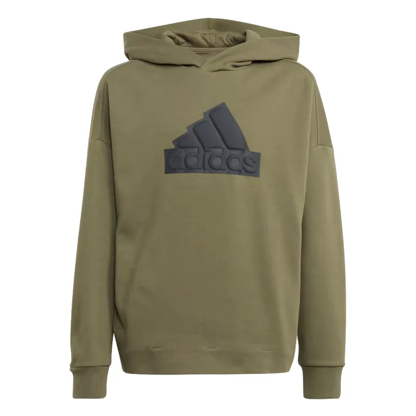 Adidas Originals felpa con cappuccio da ragazzi logo Future IM0076 verde oliva nero