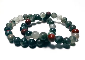 African Bloodstone Beaded Bracelet