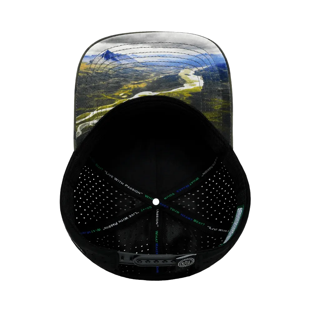 Alaska Hat | Trucker Hat | Soft Charcoal Camo - Black