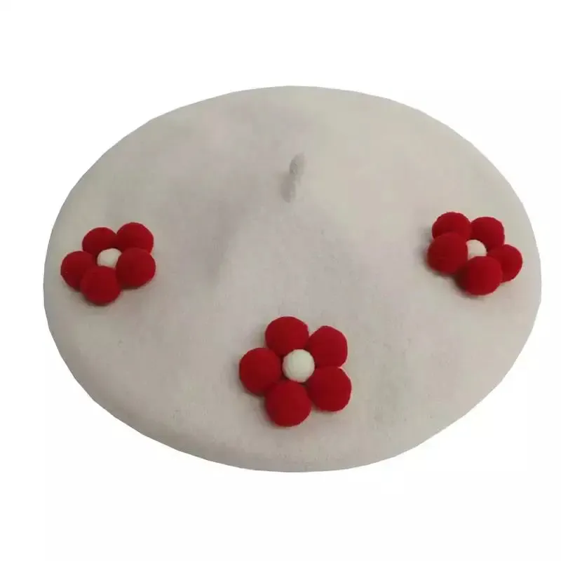Amélie Roses Wool Beret