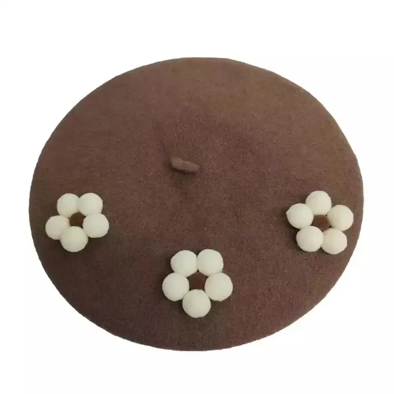 Amélie Roses Wool Beret