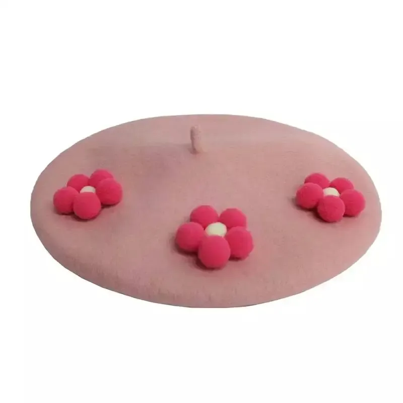 Amélie Roses Wool Beret