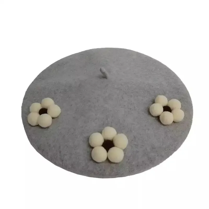 Amélie Roses Wool Beret