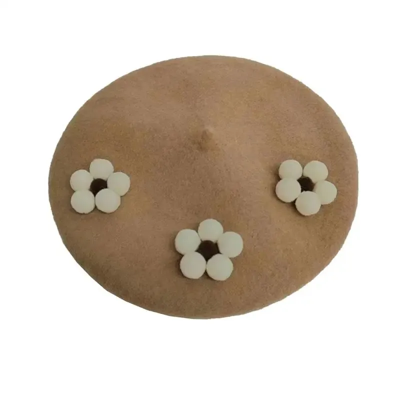Amélie Roses Wool Beret