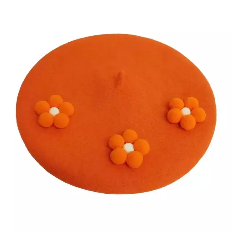 Amélie Roses Wool Beret