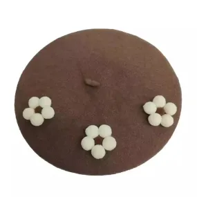 Amélie Roses Wool Beret