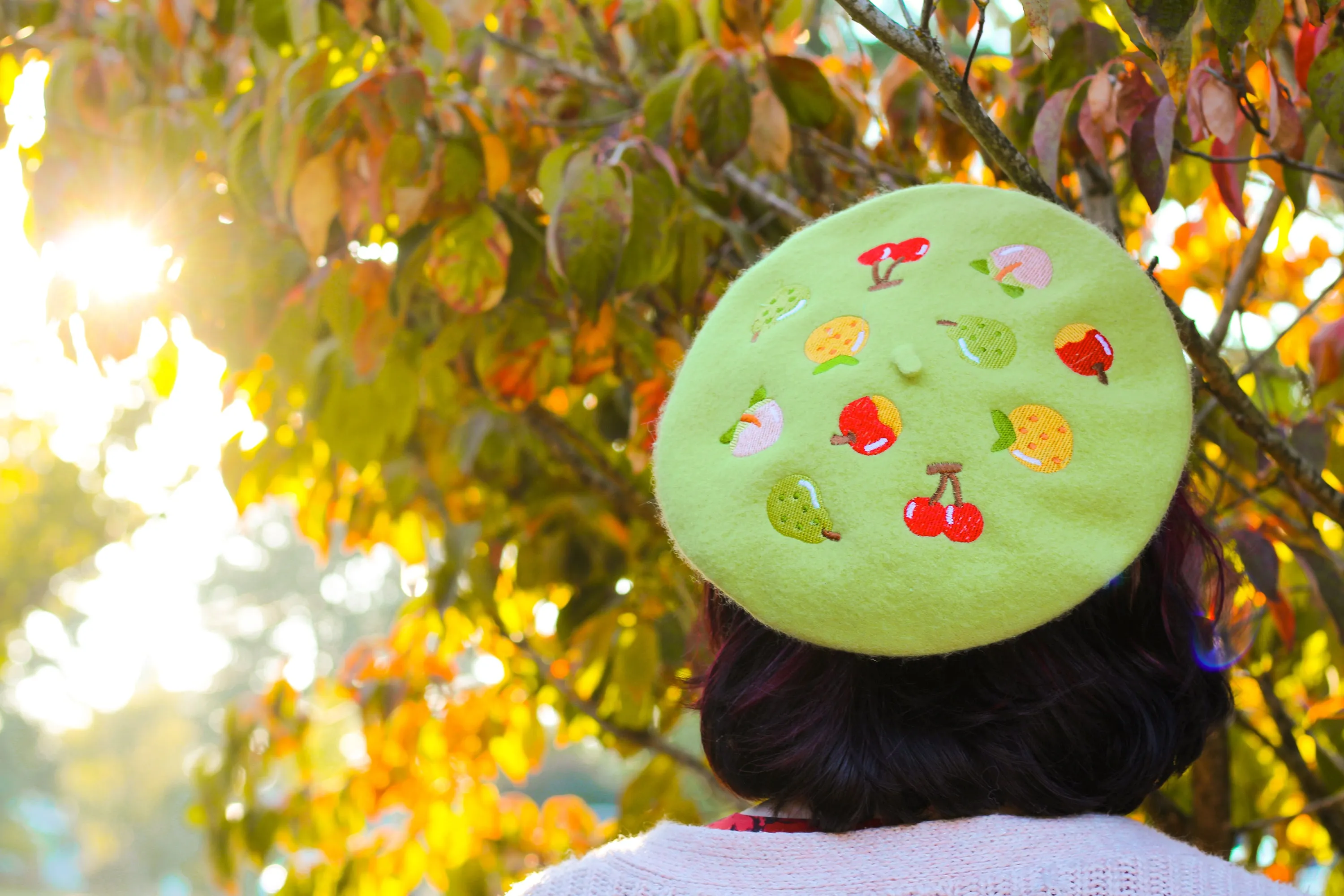 Animal Crossing Fruits Embroidered Beret!