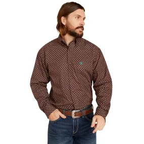 Ariat Men's Barrett Classic Fit Bitter Chocolate Button Down Shirt 10046221
