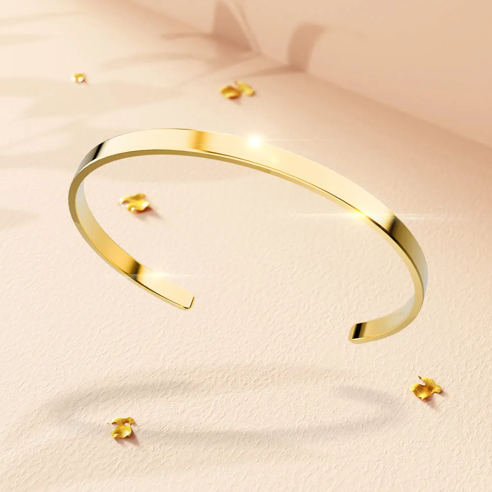 Avenue Classic Cuff Bangle Gold - 4mm