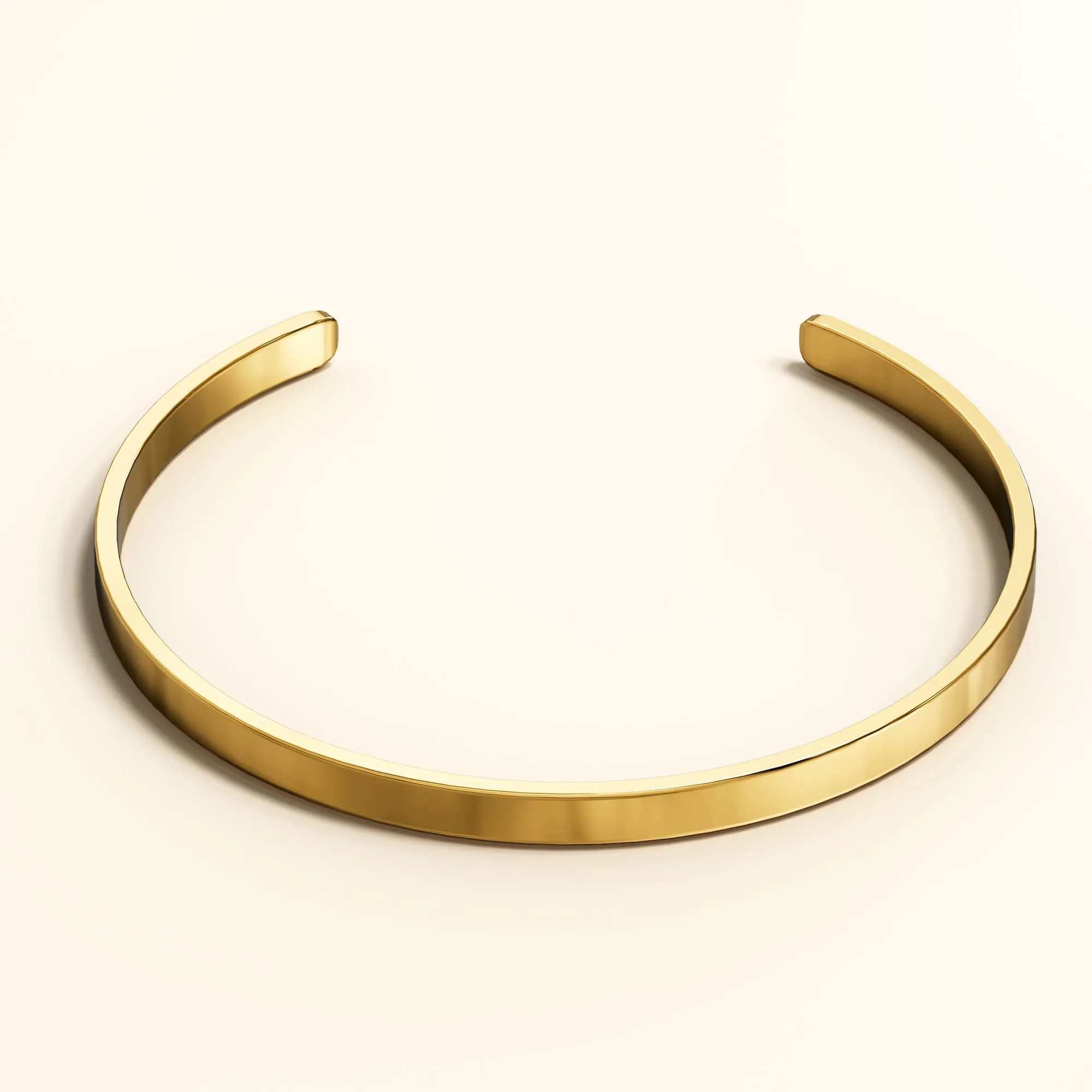 Avenue Classic Cuff Bangle Gold - 4mm