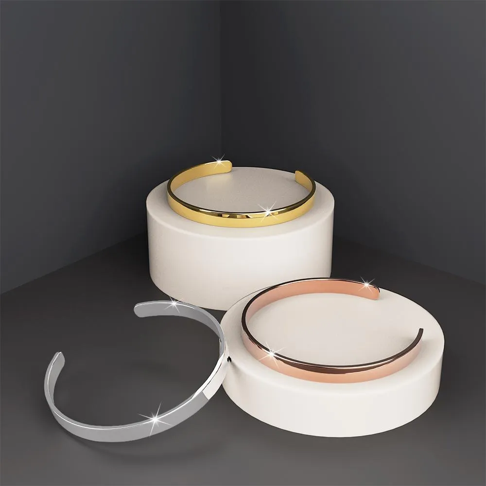 Avenue Classic Cuff Bangle Gold - 6mm