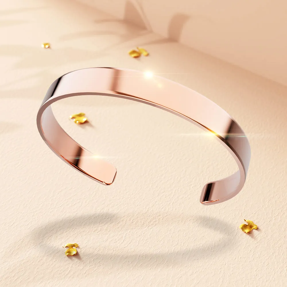 Avenue Classic Cuff Bangle Rose Gold - 8mm