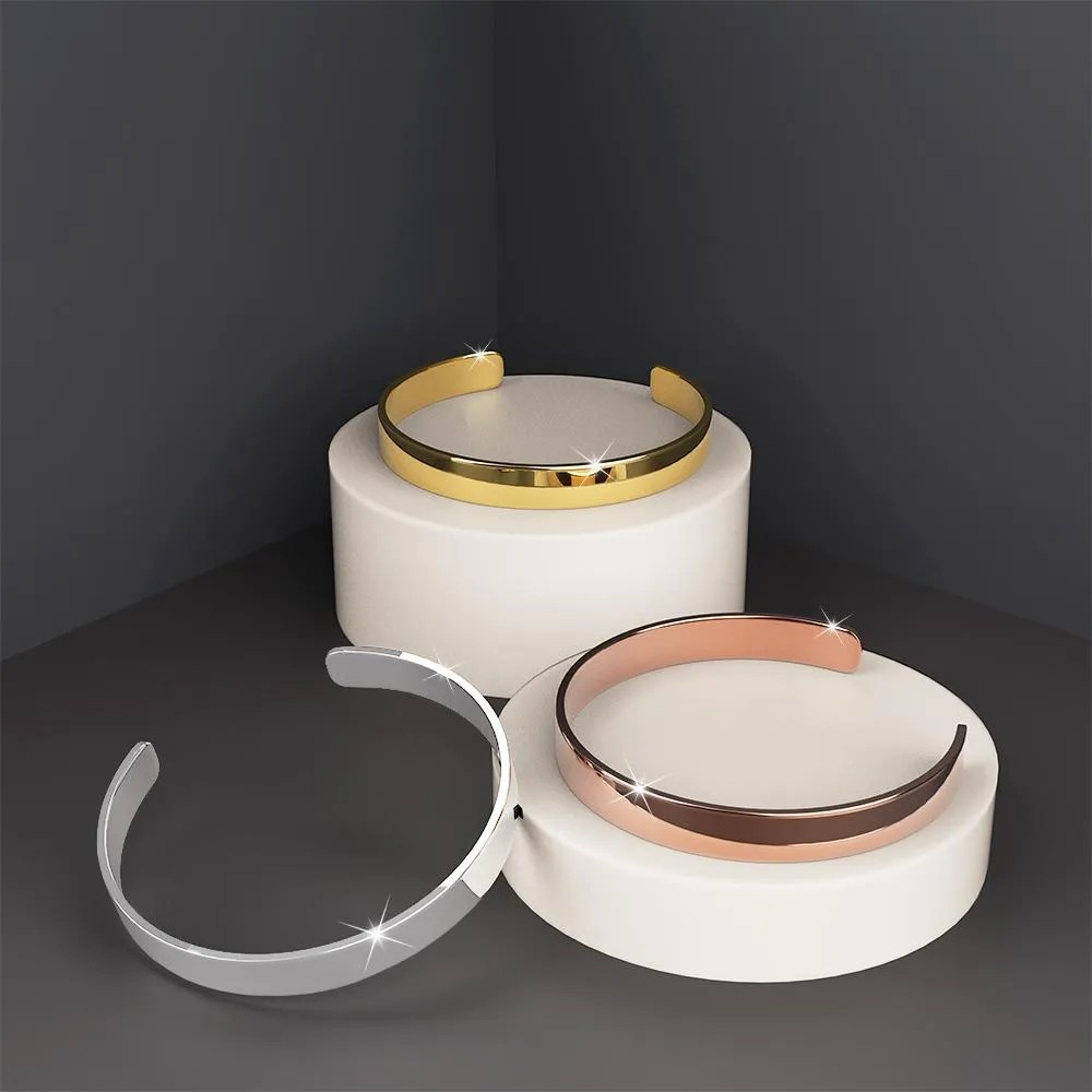 Avenue Classic Cuff Bangle Rose Gold - 8mm