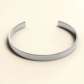 Avenue Classic Cuff Bangle White Gold - 6mm