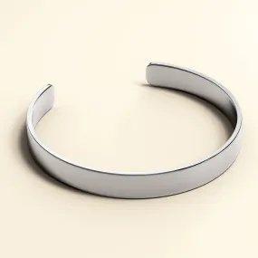 Avenue Classic Cuff Bangle White Gold - 8mm