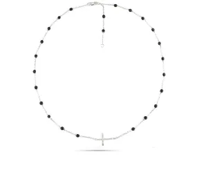 Black Onyx Station Necklace