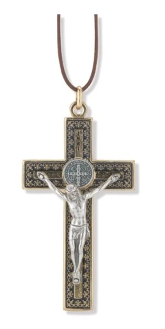 Black St. Benedict Crucifix Pendant
