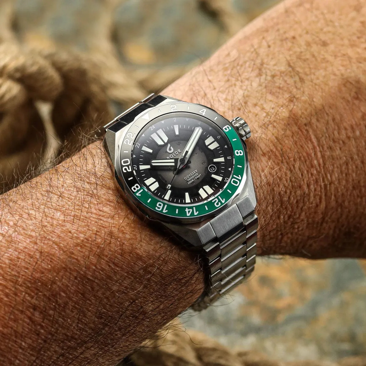 Boldr Odyssey Freediver GMT Black / Green LIKE NEW