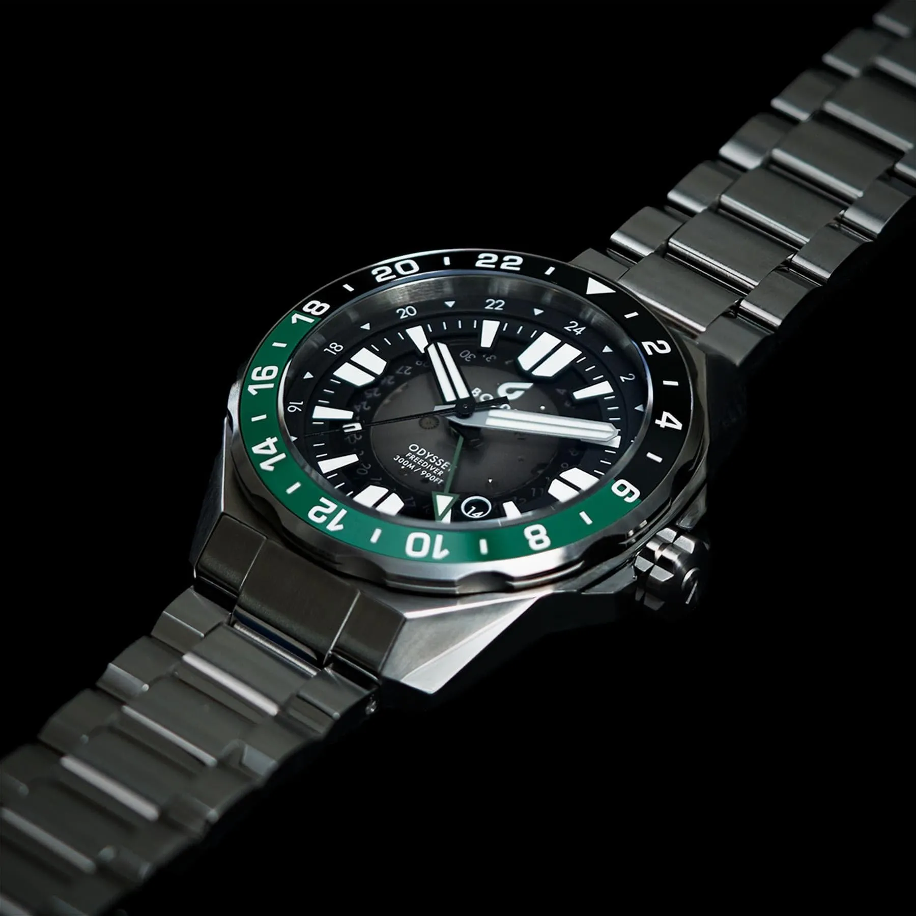 Boldr Odyssey Freediver GMT Black / Green LIKE NEW