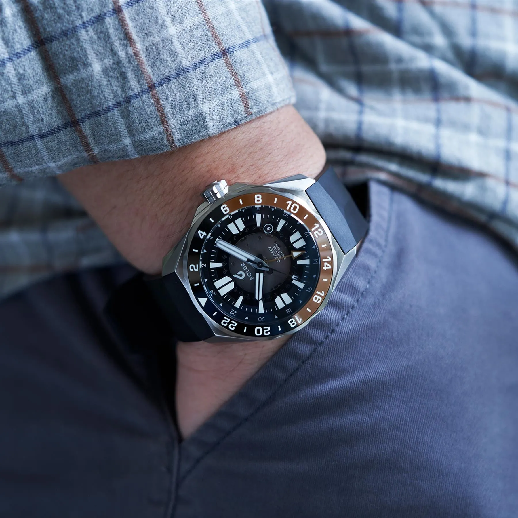 Boldr Odyssey Freediver GMT Black / Green LIKE NEW