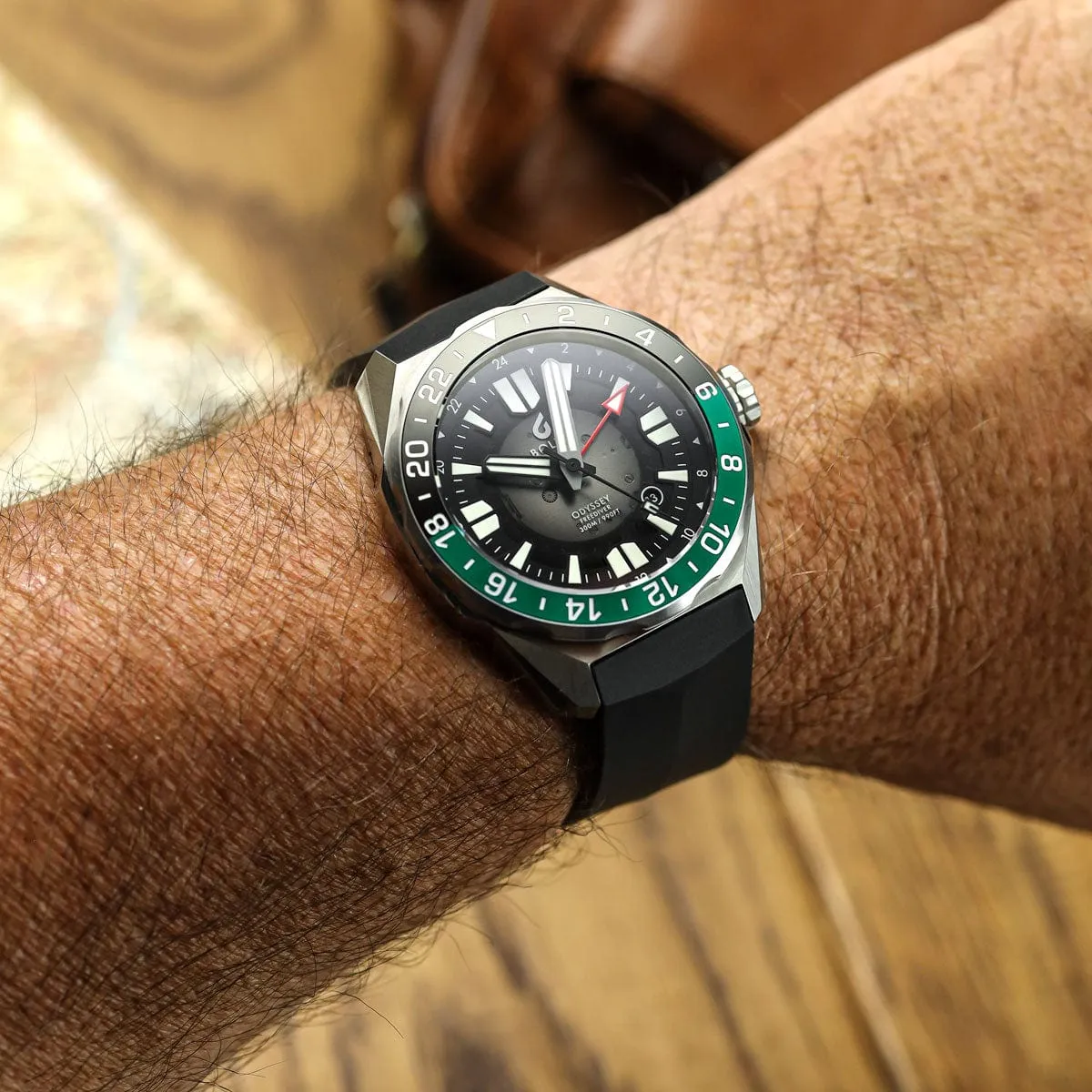 Boldr Odyssey Freediver GMT Black / Green LIKE NEW