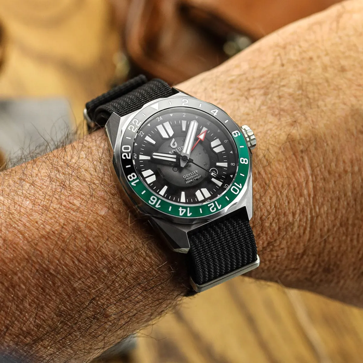 Boldr Odyssey Freediver GMT Black / Green LIKE NEW