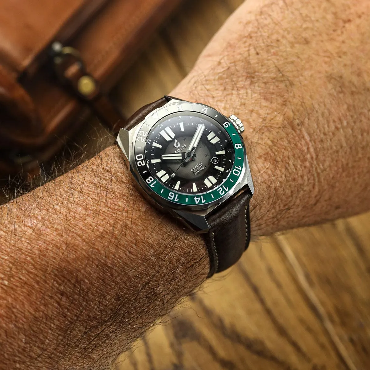 Boldr Odyssey Freediver GMT Black / Green LIKE NEW