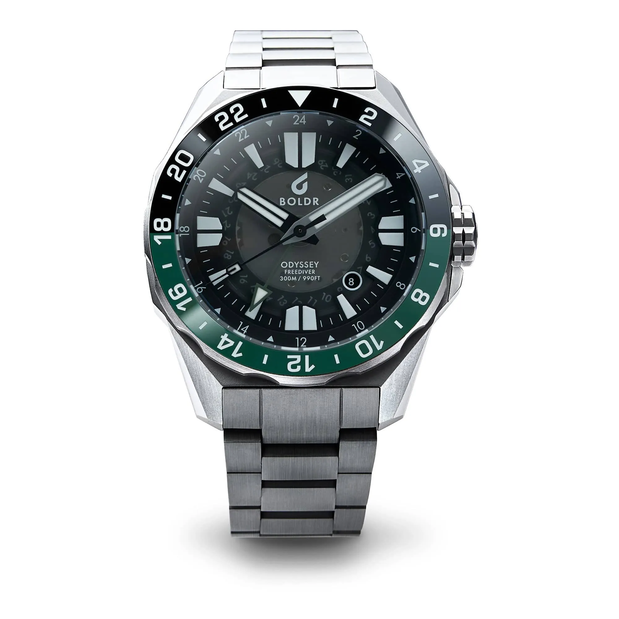 Boldr Odyssey Freediver GMT Black / Green LIKE NEW