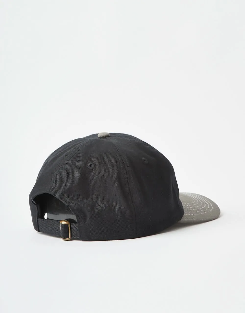 Butter Goods Big Apple 6 Panel Cap - Black/Grey