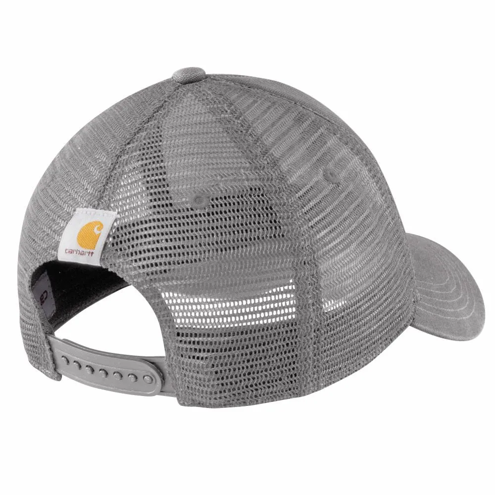 'Carhartt' Men's Canvas Mesh-Back Logo Graphic Cap - Asphalt