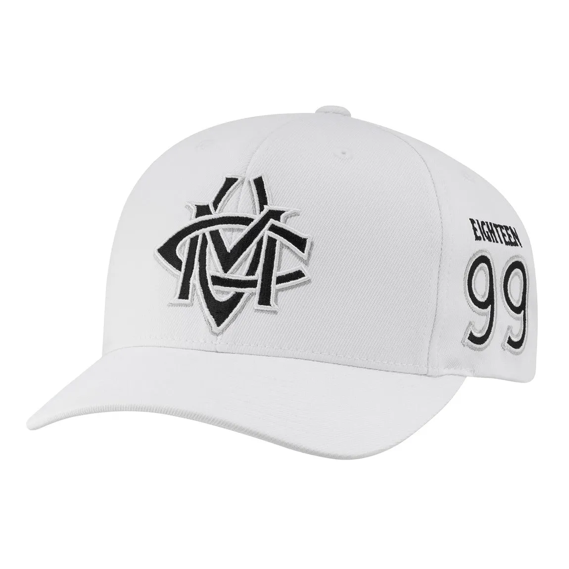 CCM Monochrome Structured Adjustable Cap (White) - Senior
