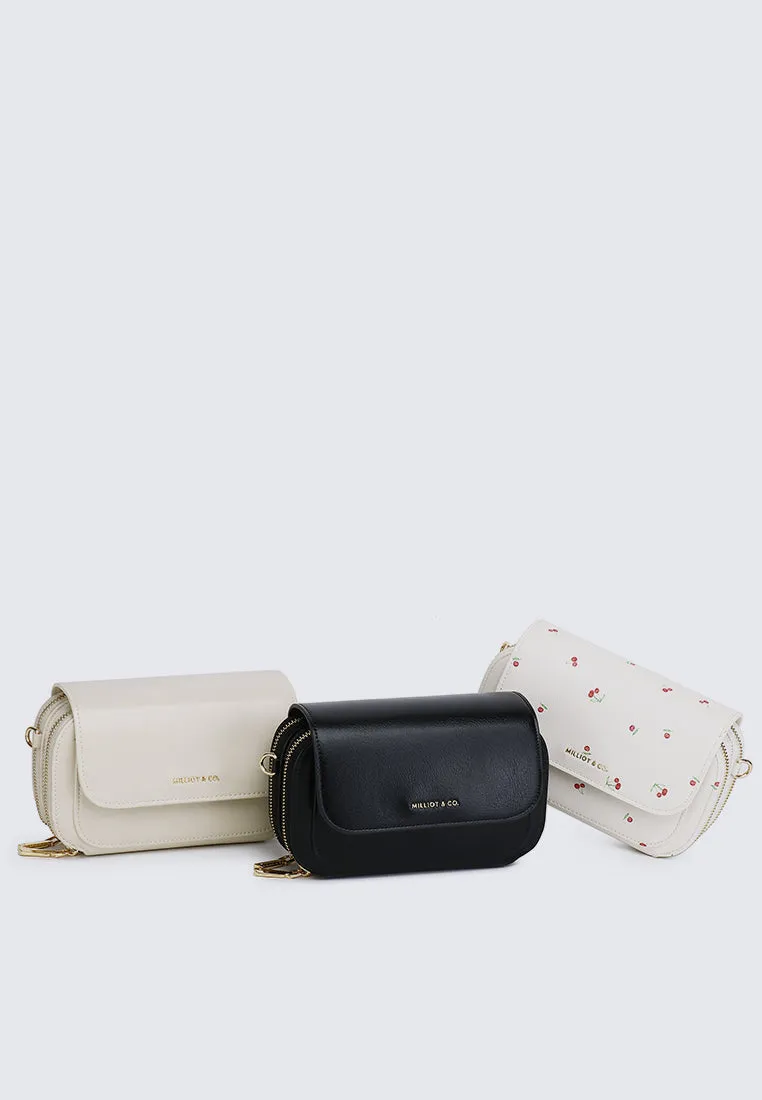 Cher Cher Double Zipper Sling Pouch (Cornsilk)